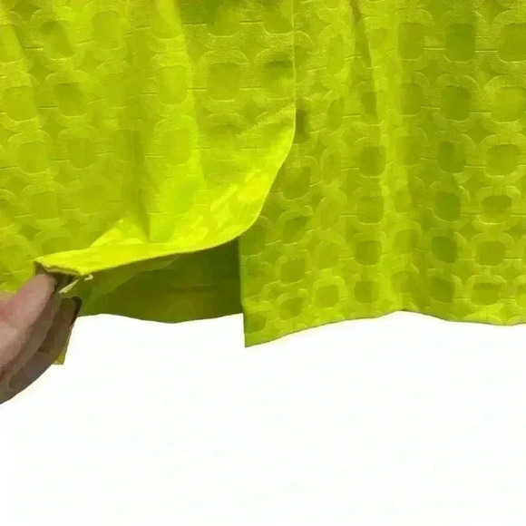 Banana Republic Canary Yellow Sleeveless Textured Lined Belt Sheath Dress Size 0 - Picture 4 of 8